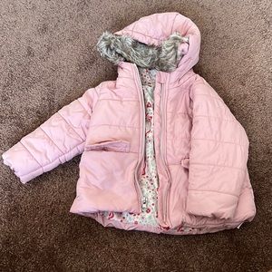 Pink rain coat
